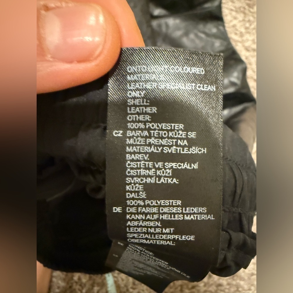 Alexander Wang H&M Leather Paneled Trouser Pants Black , size 4 - Picture 2 of 14